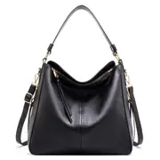 Adjustable Leather Tote with Multiple Compartments - Large Capacity