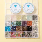 NATURAL GEMSTONE CHIP BEADS FINDINGS JEWELRY KIT BRACELET EARRINGS DIY 02-93