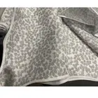Matouk Margot Oblong Italian Floral Printed Linen Tablecloth 70" x 90"Silver