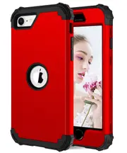 MCC Impact iPhone SE 2020 2nd Gen Shockproof 3in1 Rugged Case Cover Apple [Red]