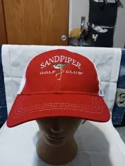 Imperial Golf Hat ( Sandpiper Golf Club) Red/ White NWT