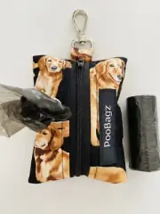 Golden Retriever- Dog Poo Bag Holder - Handmade