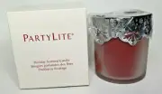 PartyLite Poinsettia & Musk Holiday Scented Candle Jar New Box P3F/G40636
