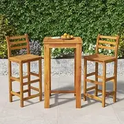3 Piece Garden Bar Set Solid Wood Acacia, Garden Furniture Sets