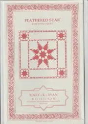 Vintage 1986 Feathered Star 30" Wall Quilt Uncut Pattern by Mary K Ryan
