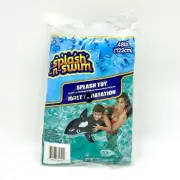 Vintage 1990s 48" Splash-n-Swim Inflatable Whale Water/Pool Toy NIP