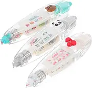 Ciieeo Cute Pattern Correction Tape 3 Pack Diy Press Tape Decorative for Greeting Cards Hand Account Car