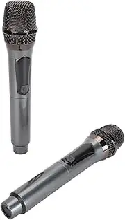Generic Wireless Microphone, Professional Cordless Dynamic Wireless Microphone System, 164 to 328.1ft Range, 2pcs Handheld Microphone for DJ, Karaoke, Wedding, Party, Home and KTV