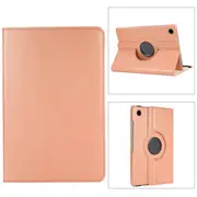 For Samsung Galaxy Tab A8 10.5in (2021) Case, Rotatable Lychee Texture PU Leather Case, Rose Gold