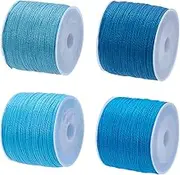 FREEBLOSS 4Pcs Sashiko Thread Sashiko Skein 110 Yards*4 Colors Blue Cotton Embroidery Thread Japanese Quilting & Embroidery Sashiko Kit Supplies
