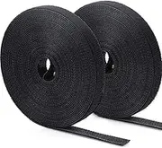 164ft x 1/2inch Reusable Fastening Tape Cable Ties，Multi-Purpose Cord Organizer, Cable ties Self Gripping，Double Side Hook Roll Black