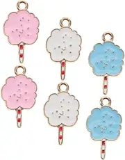 [SEWOART] 6pcs Diy Alloy Jewelry Charms Marshmallow Shape Charms for Necklace Bracelet Craft Making
