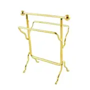 Dolls House Brass Towel Rail Rack Stand Miniature 1:12 Scale Bathroom Accessory