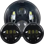 Motorcycle Headlight 7 inch LED Motorcycle Headlight Hi/low Beam with DRL 30W Fog lamp 4.5” Auxiliary Lights D