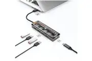 Usb C Hub Multiport Adapter Usb C Dongle for Macbook Pro 5 in 1 Usb C to Hdmi Adapter with Vga Pd Usb 3.0 Ethernet PortSW4U-A