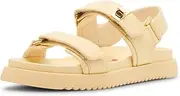 [Steve Madden] Girl's Mona Flat Sandal, Yellow, 5 Big Kid