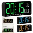 LED Large Digital Dual Alarm Clock Temperature Date Time Desktop Wall Clock AU