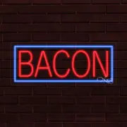 BRAND NEW "BACON" w/BORDER 30x12x1 INCH LED FLEX WINDOW/WALL INDOOR SIGN 31356