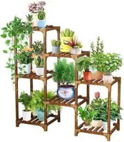 7 Tier Wooden Plant Flower Stand Shelf Display Rack