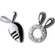 Cute Ear Stud Rabbit Carrot Zirconia Earring for Women