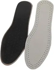 JECOMPRIS 1pair Multifunctional Breathable Leather Insoles Odor-resistant Damping Shoe Pads Comfortable Grey Lightweight for All Footwear