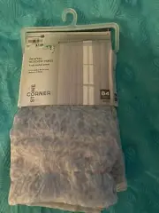 Cornerstone NWT Window Panel 1 Rod Pocket Aveline 37 by 84 Inches Gray Silver