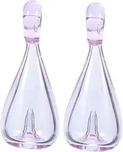 LOORGVEL 2 Pcs Perfume Bottle Perfume Diffuser Perfume Holder Perfume Container Portable Fragrance Bottle Portable Travel Bottles Essential Oil Bottle Essential Oil Vial Purple Glass