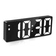 Digital LED Alarm Clock, Bedroom Alarm Clock, Large Display Bedside White