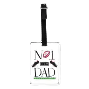 No.1 Dad Rugby Visual Luggage Tag Suitcase Bag - Funny Father's Day Present