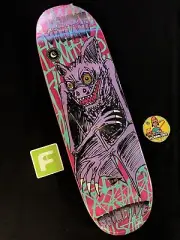 SUPER RARE Franky Villani Bat Primitive Skateboard Deck 9.125 Egg Shaped GITD