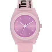 Nixon Time Teller Clear Pink 40mm Invisi-Pink Rubber Strap Watch A119-3170