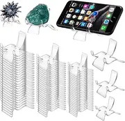 Qunclay 72 Pcs Rock Display Stand,3 Sizes Crystal Stands for Display Sphere Acrylic Crystal Holder for Stones Rock Geodes Mineral Agate Coral Gemstone Small Collectibles