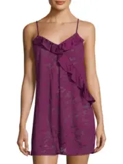 NEW JOSIE BY NATORI PLUM MOONLIGHT CHEMISE SZ S SMALL