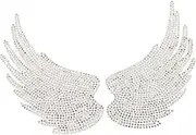 Operitacx 2pcs Glitter Wing Applique Patches for DIY Clothing Eye Catching Angel Wing Design for Costumes Garment Repair and Unique Fashion Decorations