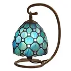 Small Tiffany Lamp Stained Glass Table Lamp 8X6X10 Inch Mini Accent Memory Sy...
