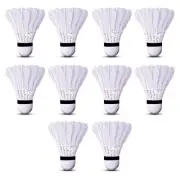High-Performance Feather Nylon Shuttlecock Pack of 10, White