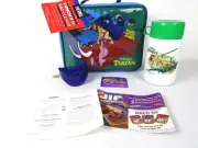 Vintage Tarzan Lunchbox Thermos Disney 1999 Soft Blue - Unused - Pringles Saver