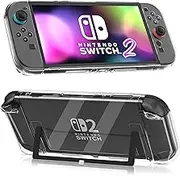 FANPL Clear Protective Case for Nintendo Switch 2 (2025), Cover for Switch 2 and Joy Con Controller - Not Easy to Fall Off (Flexible Version)