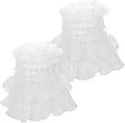 Ipetboom Fingerless Wrist Cuffs Ruffled Fake Arm Sleeves Dress Accessories Costume Jewelry Elegant Cuffs