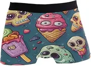 [RPLIFE] Flying Unicorn Cartoon Boxers Briefs for Men, Men Soft Boxer Briefs, Anti Chafing Underwear Men S