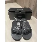 二手MASTERMIND JAPAN X SUICOKE 黑色 黑白大骷髏 潮流拖鞋【SK22327VSMJBK】