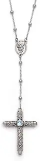 [Generic] Sterling Silver .925 Solid Cruel Intention Cross Necklace Urn With Spoon, Sterling Silver, Rhinestone