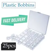 25pcs Plastic Sewing Machine Bobbins with Storage Box for All machine Clothings