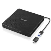 Player CD/DVD Burner CD/DVD R / Rw External USB 3.0 Type-C Portable Slim Laptop