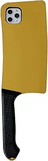 Prank Phone Case Compatible with Samsung Galaxy A53 5G Cases Soft Silicone Rubber Kitchen Knife Chopper Shape Protective Cover Funny Cool Cosplay Shockproof Cover(Gold)