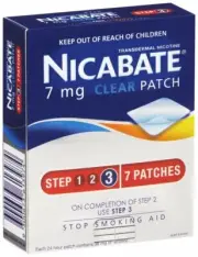 NEW Nicabate CQ Clear Patch 7 mg 7 Pack