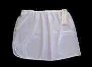 NANCY KING 100% Soft Luster Nylon White Mini Slip Plus Size XL Length 12"