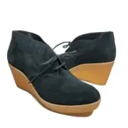 Cole Haan women ankle Booties boots Halley black Wedge heel Chukka sz 10.5 new