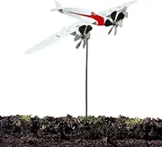 lisutupode Airplane Weathervane - Weather Vane 3D Airplane Shape Sculpture - Outdoor Flight Plane Art Decor for Yard Garden Outside Lawn Patio