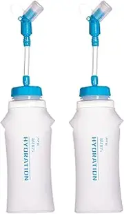 Aomiun Soft Flask 500ml, 2Pcs Collapsible TPU Water Bottle for Hydration Pack for Running Hiking Cycle Climbing Jogging Marathon